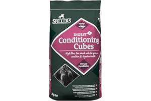 SPILLERS Digest+ Conditioning Horse Feed Cubes 20KG – High Calorie Horse Feed to Build Condition and Support Digestive Health