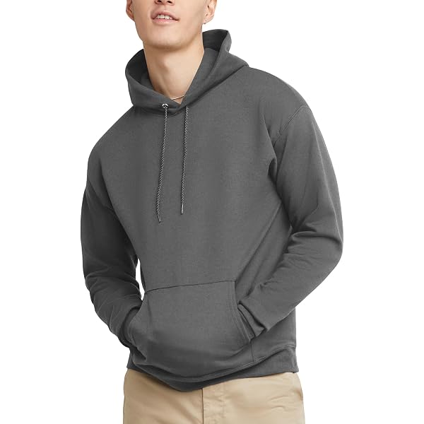 INTO THE AM Premium Men's Pullover Hoodie – French Terry Fleece, Tailored Fit, Hidden Side Pockets - View #10