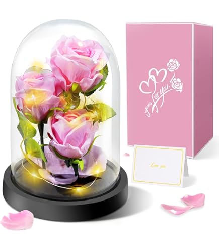 Eeuwige Roos In Glas, Valentijnsdag Vrouwendagcadeau Muziekbasis Hoofddecoratie Verjaardag