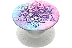 PopSockets 800961 PopGrip - Ausziehbarer Sockel und Griff für Smartphones und Tablets mit einem Austauschbarem Top - Rainbow Nirvana