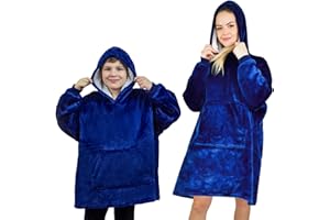 Allen & Mate Hoodie Blanket Ultra Soft Sherpa Fleece Oversized Warm Sweatshirt