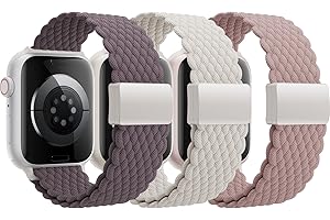 GRTREES Geflochten Elastisch Armband Kompatibel mit Apple Watch Armband 40mm 45mm 44mm 41mm 38mm 42mm 49mm für iWatch Ultra SE Serie 9 8 7 6 5 4 3 2 1PSP38