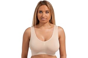 Marielle 4 Pack Comfort Bras Double Layer Material Ultimate Women Seamless Bralettes Sizes S-5XL