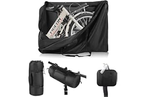 GRABADO Bicycle Transport Bag, Waterproof, Durable 900D Carry Case for 20 Inch Bag, Folding Bike, Universal Folding Bicycle Transport Storage Bag with Strong Strap for Folding Wheels, Outdoor Bicycle Storage