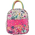 Chumbak Lunch Bags for Women,Small Tiffin Bags with Zipper,Printed Canvas with Quirky Design,Lunch Handbag for Office/Travel/Outdoors