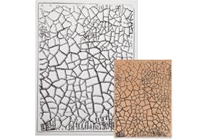 CRASPIRE Vintage Crack Clear Stamps Retro Background Reusable Transparent Silicone Stamp Seals for Journaling Card Making Scrapbooking Photo Album Decorative DIY