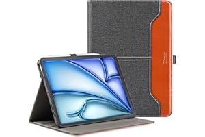 DLveer Etui do iPad Air 6. generacji 11 cali M2, Air 5/Air 4 10,9 cala, skóra PU + TPU etui ochronne do iPad Air 2024/2022/2020, automatyczne wypoczywanie/budzenie i stojak pod wieloma kątami
