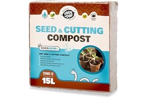 COCO&COIR EVERYTHING IN A NUTSHELL Coco Coir avec Perlite - 1 kg (14L) - mélange de perlites de Coco - Media DE Croissance 100% Naturel - Plantage du Coco - Compose Perlite - COCOCOCOIR Perlite - Briques - 80% Coir - 20% Perlite