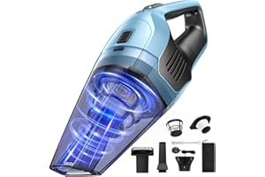 PORTUTIF Handheld Vacuum Cleaner, Powerful Suction Portable Lightweight Hand Held Vacum Cordless with 25-30Mins Long Runtime Rechargeable Battery Quick Charge for Home Car Carpet Stairs Pet Hair Cleaning