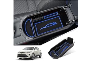 GIUD Compatible avec Toyota C-HR 2016-2023 Plateau de Rangement pour Console Centrale, Organisateur de Console Centrale pour le Rangement de Petits Objets Toyota CHR Accessoires (Bleu)