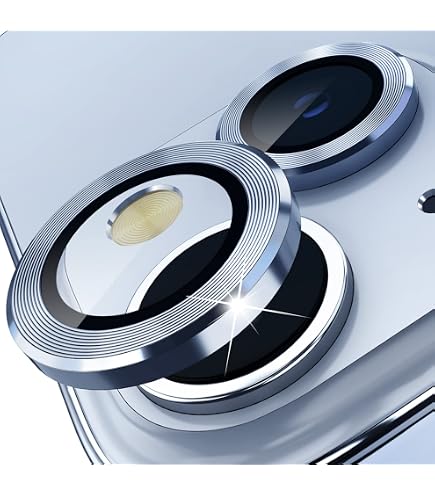 NEWTOP Protezione Fotocamera Glitter Per IPhone 16/16 Plus: Vetro Temperato, 2 Pezzi (Argento)