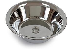 Edelstahl Spülbecken Camping Wohnmobil Reisemobil Spüle Waschbecken Boot Yacht 32 cm Ø (ad-ideen)