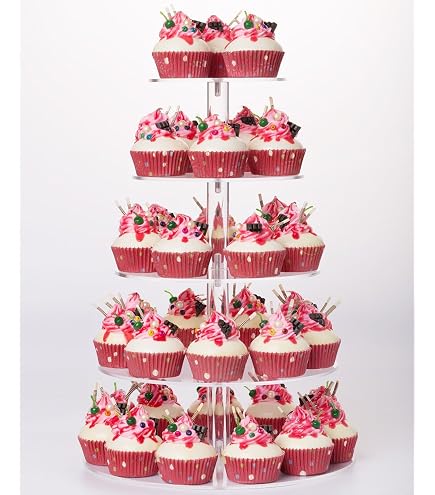 ISuperb 5 Sets Cupcake-Ständer Griffe – 3-stufig, Krone Gold, Mit Schrauben & Unterlegscheiben