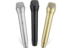 Ginobili 3 PCS Plastic Prop Microphone Mic Prop for Costume Role Play Christmas Cosplay Music Birthday