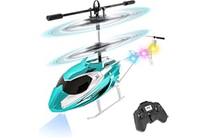 HANDWELL Hubschrauber Ferngesteuert Kinder,2.4G RC Helikopter Spielzeug mit LED-Licht Indoor helikopter Ferngesteuert 3.5 Kanäle Positioniert Höhe Flugzeug Weihnachts-und Geburtstagsgeschenke für Kinder Jungen