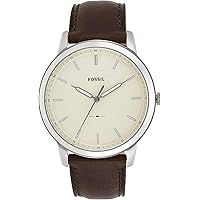 FOSSIL Minimalist Montre pour Hommes, Mouvement à Quartz avec Bracelet en Acier Inoxydable ou en Cuir