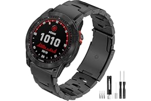 BOJYS Fenix 7X Bransoleta Titanium, 26 mm Wymienna Bransoleta Regulowany Pasek do Zegarka Bransoleta Quick-Fit do Fenix 6X Pro, Fenix 6X, Fenix 5X Plus, Fenix 5X, Fenix 3, Fenix 3 HR