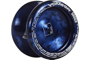 Yomega Groov - Pro Level Aluminum Yoyo for Advance Players - Round Shape, C Size Ball Bearing w/ Adjustable Responsive/Non-Responsive Play (Black & Blue)