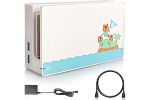 KIPYLCA Ersatz Switch Dock für Nintendo Switch/Nintendo Switch OLED Modell, Bildschirm TV Dock Station mit 4K/1080P HDMI Adapter, Switch Ladeständer, mit AC Adapter, & HDMI Kabel