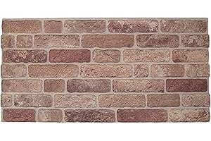 IZODEKOR 3D Wall Panels Brick Effect - Cladding, Stone Look, Styrofoam Facing for Living Room, Kitchen, Bathroom, Balcony, Bedroom, Back of Counter and Teras | Farmhouse Style