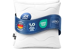 LILENO HOME Kudde 80 x 80 cm, uppsättning om 2 – quiltad innerkudde 80 x 80 cm, för allergiker – mikrofiberkudde som dekorati
