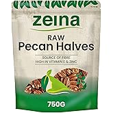 Zeina Raw Pecan Nut Halves Ideal for Healthy Snacks and Baking in Resealable Zip pack (750g) - Source of Fibre, High in Vitam
