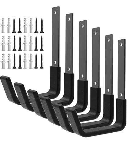 Pack of 2 Wall Mounted Garage Hooks Hanging Ladder Storage 85kg Load Per Hook eB Pack of 2 Wall Mounted Garage Hooks Hanging Ladder Storage 85kg Load Per Hook eB
