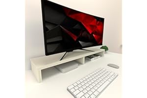 Henor Supporto per monitor Rialzo Tv Legno FSC® 100 x 26.5 x 12 cm supporta 90 kg Quercia Stel