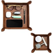 Vassoio ILO In Metallo Bianco Quadrato 35,8x35,8 Cm - Portaoggetti Decorativo Per Casa E Ufficio