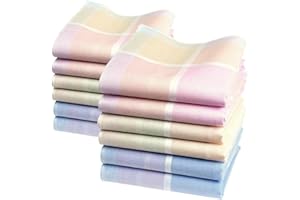 Merrysquare - Petits Mouchoirs Féminins - 100% Coton - 28cm x 28cm - 12 unités - Molèle Lucie, Multicolore