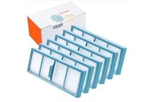 BAKUUM Pack 6 Filtros HEPA, depósito solidos, para Cecotec Conga 8090 Ultra 9090. Pack repuestos y accesorios para robot aspirador