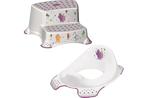 KIDSNADO Keeeper 2-teiliges Set HIPPO Schemel zweistufig & WC-Sitz / Toilettensitz weiß
