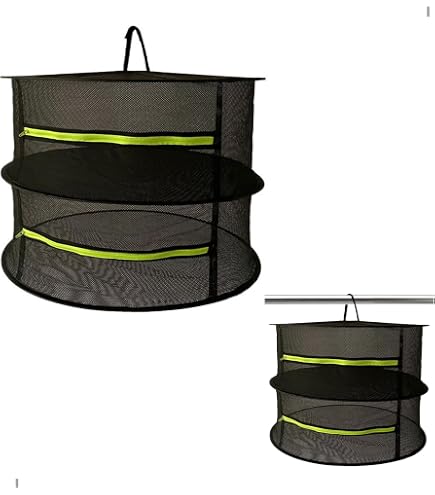 Rete Essiccazione Eroghe 4 Strati In Nylon: Pieghevole, Appendibile, Atossica, Diametro 45/60 Cm Con Borsa Portatile