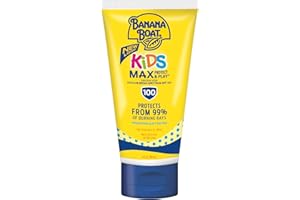 Banana Boat Sunscreen Kids MAX Protect & Play Broad Spectrum Sun Care balsam przeciwsłoneczny – SPF 100, 4 unce by Banana Boat