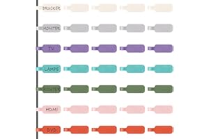 ‎TRILANCER Trilancer Kabeletiketten Kabel Beschriftung Wiederverwendbar, 35 St Mehrfarbige Beschreibbare Kabel-Etiketten - 4 cm x 2 cm Schreibfläche Zum Identifizierung von Kabel, Groß. Drähten. Vielseitige