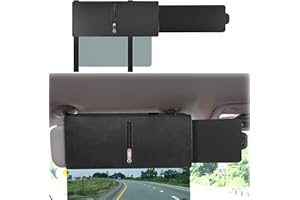 LANZLC Sonnenblende Verlängerung Auto, Visier Anti Blender, Frontscheiben Sonnenblendenschutz Auto Erweitern Einstellbar Anti UV, Universelle Verdunklung für Den Fahrer Beifahrer Auf Vorderen Sitze