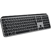 Logitech MX Keys S for Mac, tastiera wireless fluida e precisa, tasti programmabili, retroilluminazione, Bluetooth, ricarica 