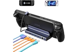 NOVOO Docking Station für Steam Deck HDMI 4K@60Hz Steam Deck Dock USB C Hub mit HDMI 2.0 4K@60Hz,DREI USB 3.0,Gigabit Ethernet,100W PD Schnellladung Docking Station für Valve Steam Deck