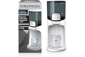 Baby Brezza Wasserwärmer für Babynahrung – Sofort heißes Wasser in Sekunden – Ideal für nachts – 3 Temp.-Stufen (22°C/37°C/40°C), 1,5L Tank, für Milchpulver & Fläschchen, BPA-frei