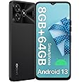 UMIDIGI G5A Mobile Phones(2024),8GB+64GB/1TB,5000mAh,Android 13 Smartphone,MTK Helio A22 Processor,6.52HD+Screen,13MP+5MP Night Mode Camera,4G Dual SIM/Face ID/GPS/OTG/Type-C(Black)