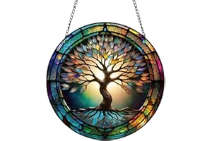 Samuliy Acrylic Window Sun Catcher,Colorful/Dragonfly/Butterfly Window Decor | Window Hangings, Stained Glass Sun Catchers for Home Decor Favors