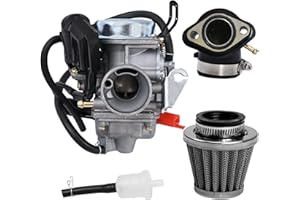 Hoypeyfiy PD24J 24mm Carburettor Replacement for GY6 125cc 150cc ATV Go Kart Scooter QMJ/QMI157 QMJ/QMI152 Engine