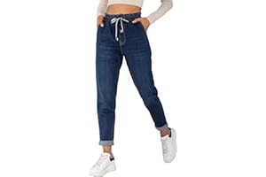 Nina Carter P500 Jeans casual da donna, in stile jogger, a vita alta, pantaloni da jogging estivi