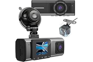 ‎DDKUS DDKUS Dash Cam Auto, Dash Cam przednia i tylna kamera do samochodów o szerokości 170° WDR z ekranem LCD 1,5" noktowizor 1080P FHD DVR kamera na desce rozdzielczej z G-Sensor, WDR, monitor parkingowy,
