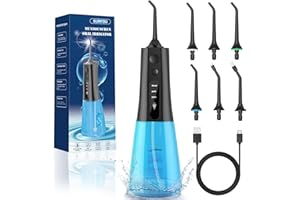 ‎SURFOU SURFOU Munddusche Kabellos Water Flosser, Elektrische Zahnseide Oral Irrigator for Teeth Zahndusche Wasser Zahnreiniger,Zahnzwischenraumreiniger Elektrisch Wasserflosser für Zähne