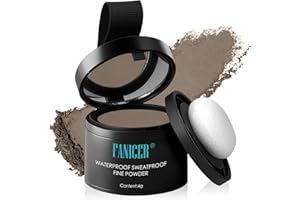 FANICER Hair Line Powder, Ritocco Ricrescita Capelli, Camuffa Le Aree Sottili, Copertura Radice Del Capello, Effetto Fuller E Corposo, Per Uomo E Donna, Pratico E Portatile-4g (Marrone Scuro)
