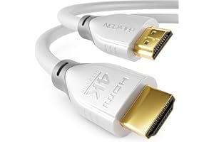 deleyCON Kabel HDMI 3,0m 4K@60Hz 2K@165Hz z ARC Ethernet UHD HDR 3D Wysoka Prędkość 18Gbps Kabel HDMI dla Soundbar Telewizor Blu-Ray Projektor Laptop TV PS4 PS5 Konsola PC Monitor - Biały Szary