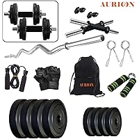 AURION 16KG COMBO3with C3 Home Gym Set and Fitness Kit for Home Exercise, 16 kg Special Combo Pack