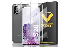 BEAM ELECTRONICS 2+2 Stück Für Samsung Galaxy S20 5G Panzer Schutz Glas Folie 2 Stück+Kamera Schutzfolie 2 Stück, Fingerabdruck-ID Unterstützen, HD Clear Displayschutz Schutzfolie für S20