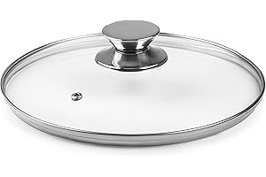 Ibili - 971632 - Couvercle en Verre Poignée en Acier Inoxydable 32 cm